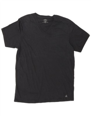 CALVIN KLEIN Mens T-Shirt Top Medium Black AI15