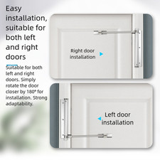 Aluminum Automatic Door Closer with Adjustable Force for Left and Right Doors