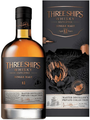 (78,1 /l) Three Ships 12 Years South Africa Single Malt Whisky 46,3% 0,7l Flasch