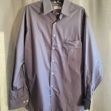 Van Heusen Long Sleeve Shirt Button-Down Wrinkle Free Gray 17