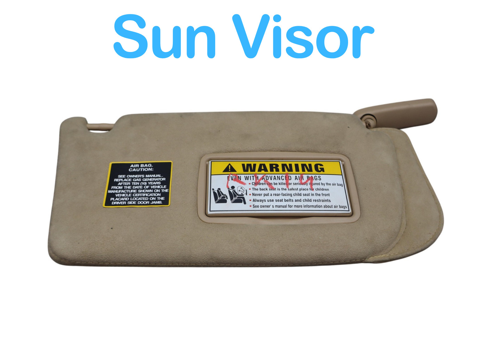 03-13 Maserati Quattroporte M139 Front Right Side Sun Visor Sunvisor Shade OEM