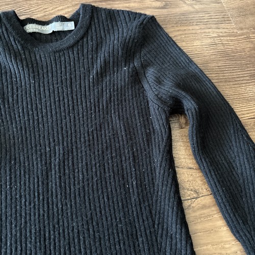 Icebreaker Shirtkleid kurz Damen klein schwarz Merinowolle Pullover gerippt - Bild 5 von 11