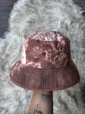 ACNE Studios Cotton Tie Dye Bucket Hat Pink One Size RRP