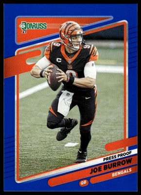 2021 Donruss #211 Joe Burrow Press Proof Blue