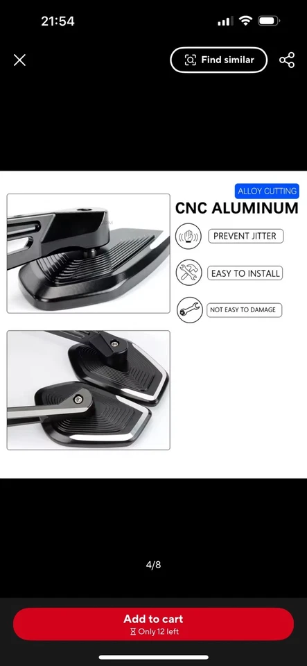 BMW Rear View Mirrors Sleek Aviation CNC Aluminum - Image 2 of 4