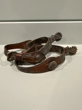 Vintage Hand-Tooled Western Cowboy Spurs – Matching Pair - Early 1900s