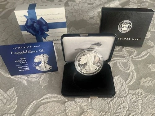 2026 US Mint Congratulations Set American Eagle 1 oz Silver Proof Coin IN HAND