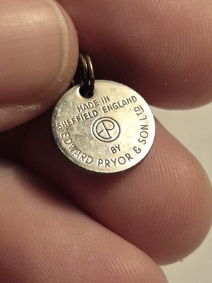 Edward Pryor & Son Ltd Vaterunser Medaillon KLEIN Anhänger versilbert
