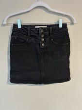 Girls Vanilla Star Premium Black Denim Skirt Size 10 1635 