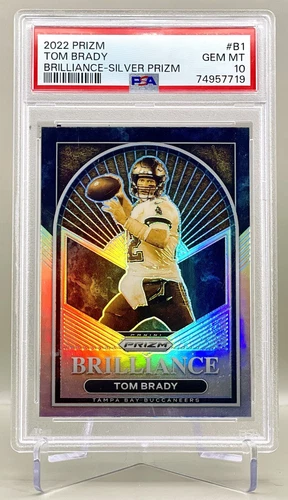 Tom Brady 2022 Prizm #B1 Brilliance SILVER Prizm - PSA 10 Gem Mint - LOW POP!!