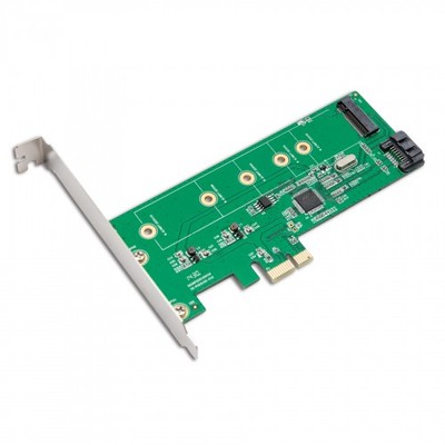 Syba SI-PEX50065 M.2 NGFF SSD and SATA 6G Port HDD PCI-e x1 Card with RAID