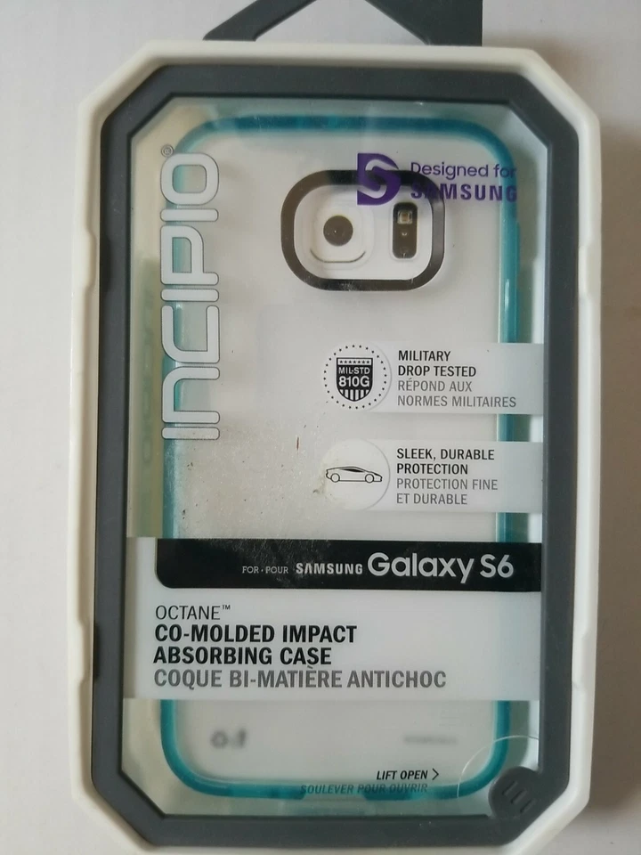 LOTE DE 2 fundas Incipio Octane para Samsung Galaxy S6 - azul escarcha/neón A13 Foto 2 de 4
