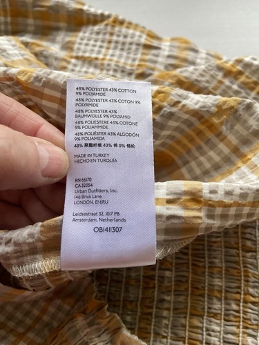 Anthropologie Maeve Square Neck Puffed Sleeves Smocked Cropped  M Romantic - Picture 7 of 12