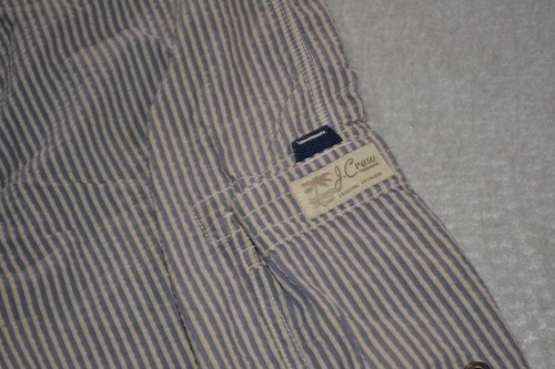 Pantalones cortos de tabla de nadar 43288-a J.Crew de carga para hombre a rayas azules talla 32 adultos - Imagen 4 de 6