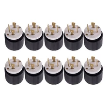 10-pk NEMA L14-30P Male Plug 30A 125/250V Generator Plug L1430 1430P L1430P 1430