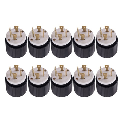 10-pk NEMA L14-30P Male Plug 30A 125/250V Generator Plug L1430 1430P L1430P 1430 - 第 1/3 張圖片