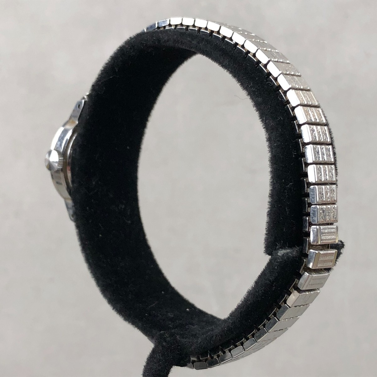Seiko Womens Watch 15mm Vintage Silver Tone Manual Wind Black Leather 10-3090 Vintage 1970 Seiko Ladies main image 2