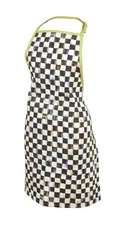 MacKenzie-Childs Courtly Check Apron Green Trim Brand New Sealed