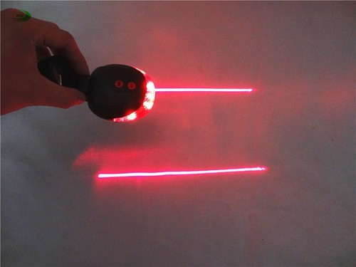 Fanale posteriore impermeabile 5 LED/Laser bici bicicletta avvertimento lampeggiante - Foto 6 di 8