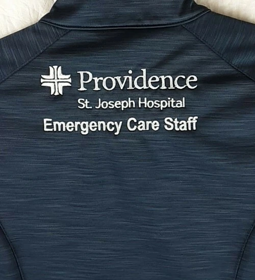 Providence St Joseph Hospital ER Employee Womens Jacket Size XS Blue Uniform - Image 3 of 4