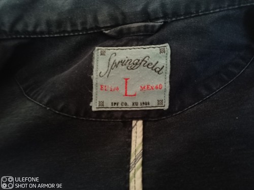 *WOW* Mens Springfield Stylish Navy Blue Lightweight Cotton Jacket Parka Coat L - Picture 21 of 24
