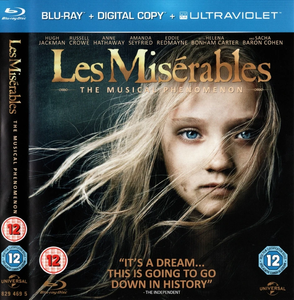 Les Miserables blu ray Run time 158 min approx Brand new foil P&P Free - Image 2 of 4