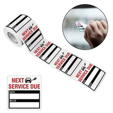 300PCS Oil Change Stickers Next Service Due Reminder Sticker Roll Window 2" X 2"