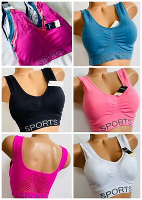 Women's Low-Impact Sports Bra - Comfort Workout & Sleep Bra With Removable Cups