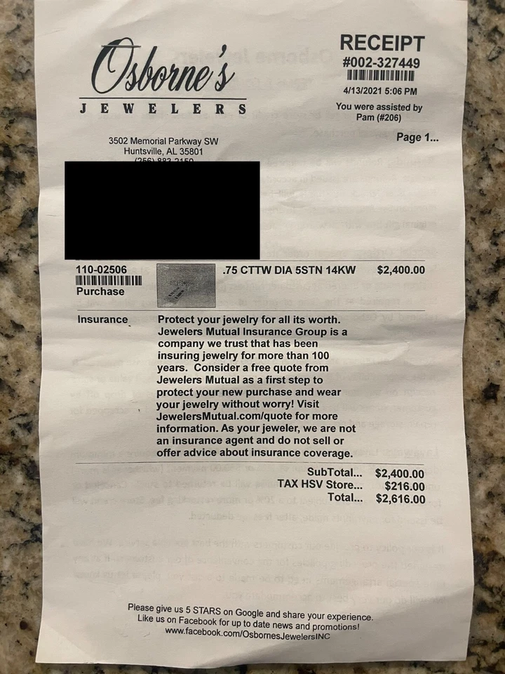 14k White Gold .75 Ct Diamond Wedding Band Ring Size 5.25 - Image 2 of 4