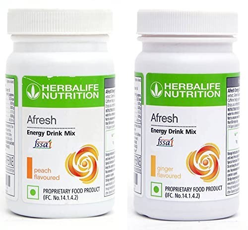 Herblife 2 Afresh Energy Drink Mix | Peach and Ginger Flavor
