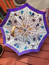 ULTRA RARE Authentic Christian Dior Vintage Folding Colorful Umbrella Deadstock
