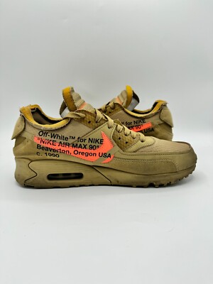 Size 9 - OFF-WHITE x Nike Air Max 90 Desert Ore Brown 192501478164