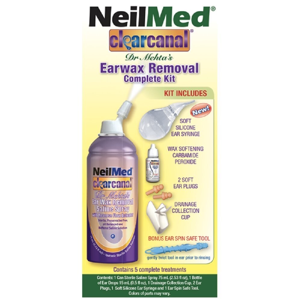 NeilMed Clearcanal Ear Wax Removal Complete Kit 2.7 Oz EXP 10/25 ...
