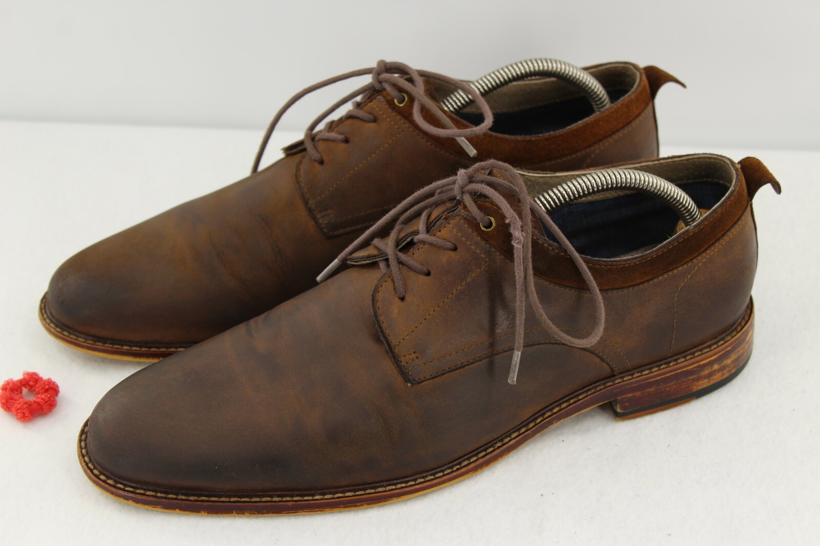 SAOLA Scarpe eleganti da uomo Oxford marroni in pelle Aston Grey Collection Dwilia taglia 10
