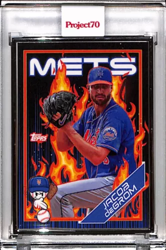 2021 TOPPS PROJECT 70 #800 JACOB DEGROM BY SKET ONE P70 AP SILVER FRAME 02/51
