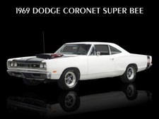 1969 Dodge Coronet Super Bee In White New Metal Sign 12x16 Ships Free