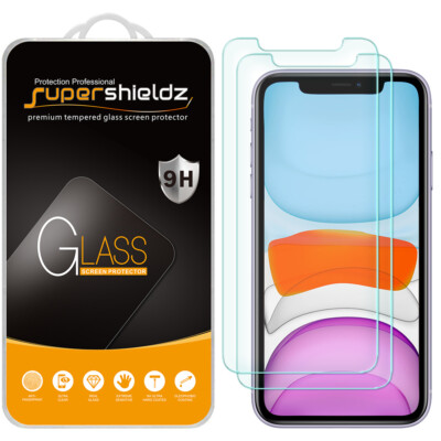 2X Supershieldz Tempered Glass Screen Protector Saver for Apple iPhone 11 (6.1'')