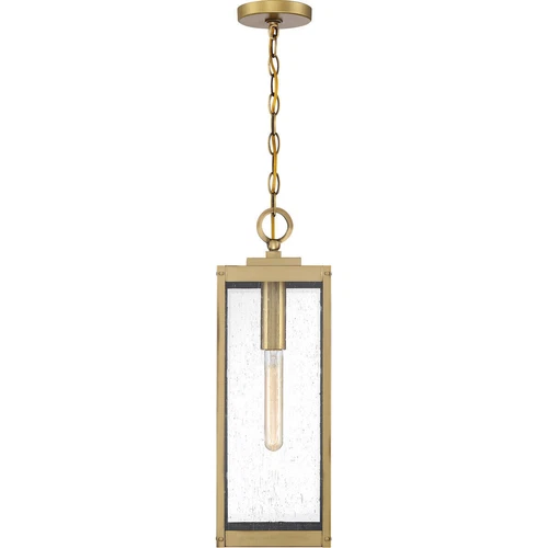 Quoizel  WVR1507A Westover 1 Light Mini Pendant, Antique Brass/Clear Seeded - Picture 4 of 5