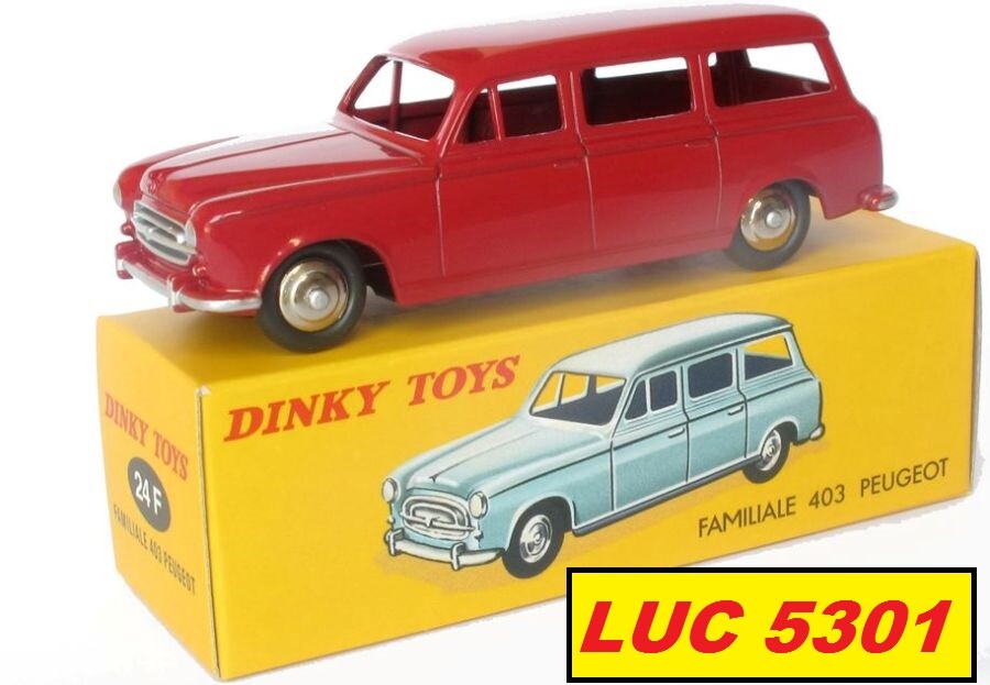 DINKY france véritable et ancien PEUGEOT 403 BREAK ref 24 F