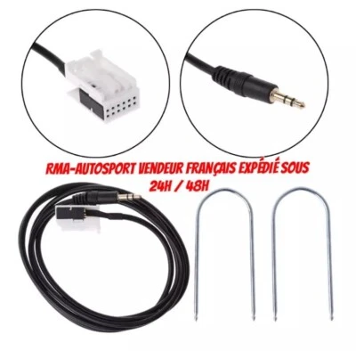 RMA Cable auxiliaire MP3 auto radio RD4 Peugeot Citroen 207 307 407 607 807