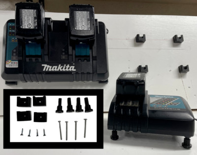 Makita Battery Charger (Removable) Wall Mount Set for 18v Single & Double Models
