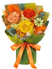 Flowers for Delivery Preserved Roses Bouquet Forever Flower Gift Yellow Small