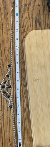 Vintage glitzernder glamouröser klarer Strass & schwarzer Halsreif Halskette & Ohrringe Set 2 - Bild 4 von 5