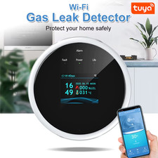 Tuya Wifi Gas Leak Detector Gas Alarm Display Temperature Smart APP for Kitchen
