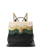 Auth Gucci Medium Malin Calfskin Chain Backpack Black Gold. Excellent. No Box.