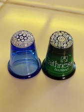Caithness vintage glass millefiori thimbles