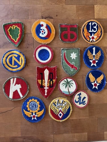 WW2 US MIlitary Uniform Patches, Foreign & Other Eras May be Present, Lot 1/4
