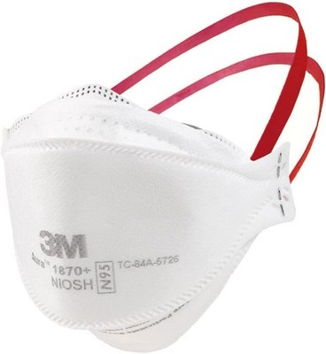 3M Aura 1870+ N95 NIOSH Flat Fold Individually Wrapped Respirator Surgical Mask