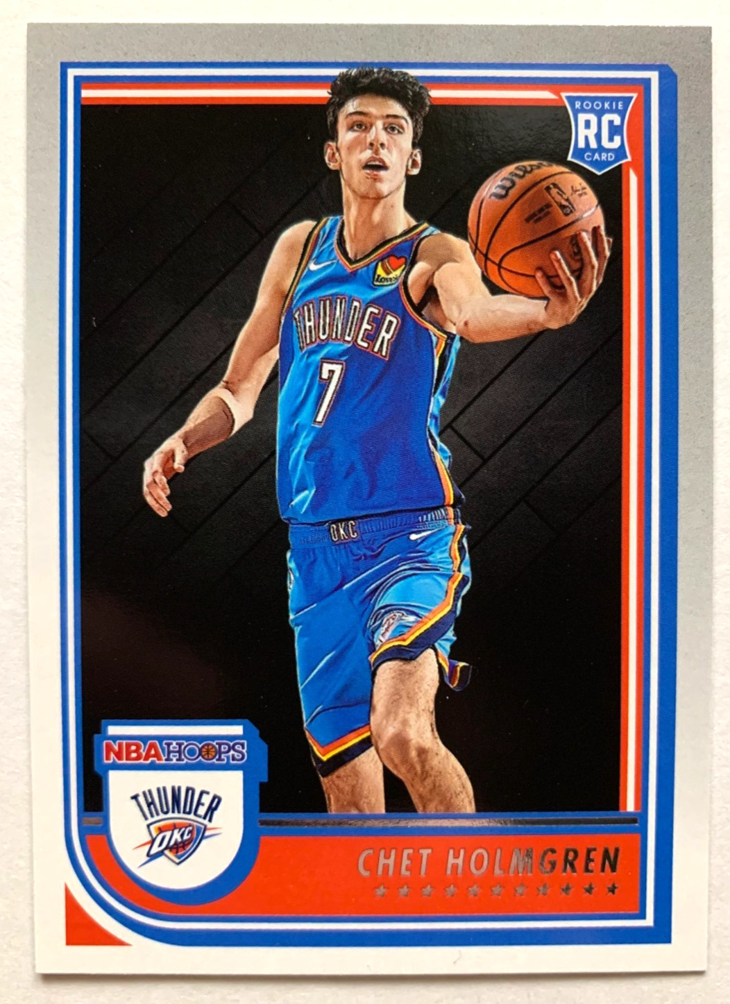 CHET HOLMGREN ROOKIE • 2022-23 Panini NBA Hoops #232 • SHARP OKC THUNDER RC!!!