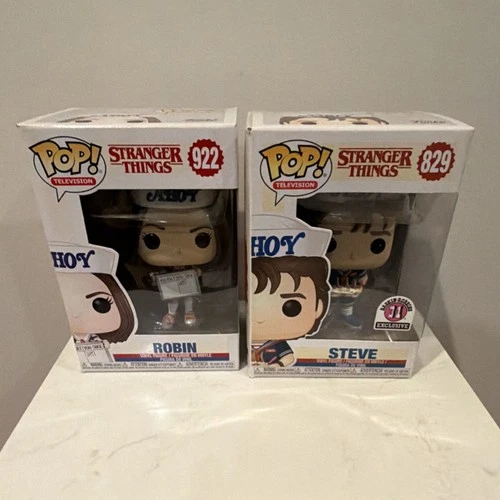 Stranger Things Funko Pop Robin #922 & Steve #829 Scoops Ahoy exclusives